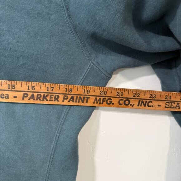 American Giant Women's Classic Hoodie Jacket Cotton Thick Teal Large - Picture 5 of 6